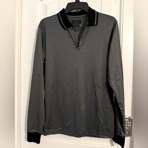 Great Porter & Ash men's size S black gray long sleeve 1/4 zip shirt NWT
